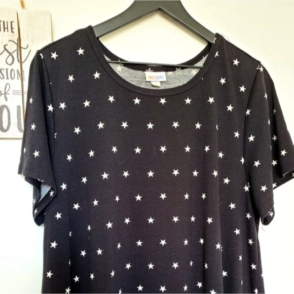 EUC LuLaRoe Size 3xl Black And White Star Carly - Picture 1 of 7